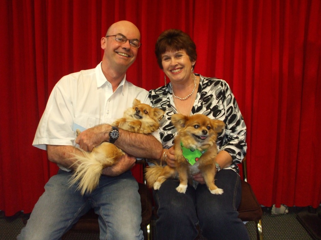 Barrie & Jenny with their "chiropractic care" dogs!!